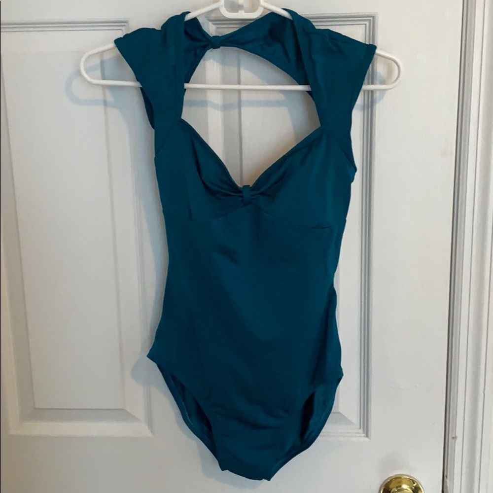 Teal leotard